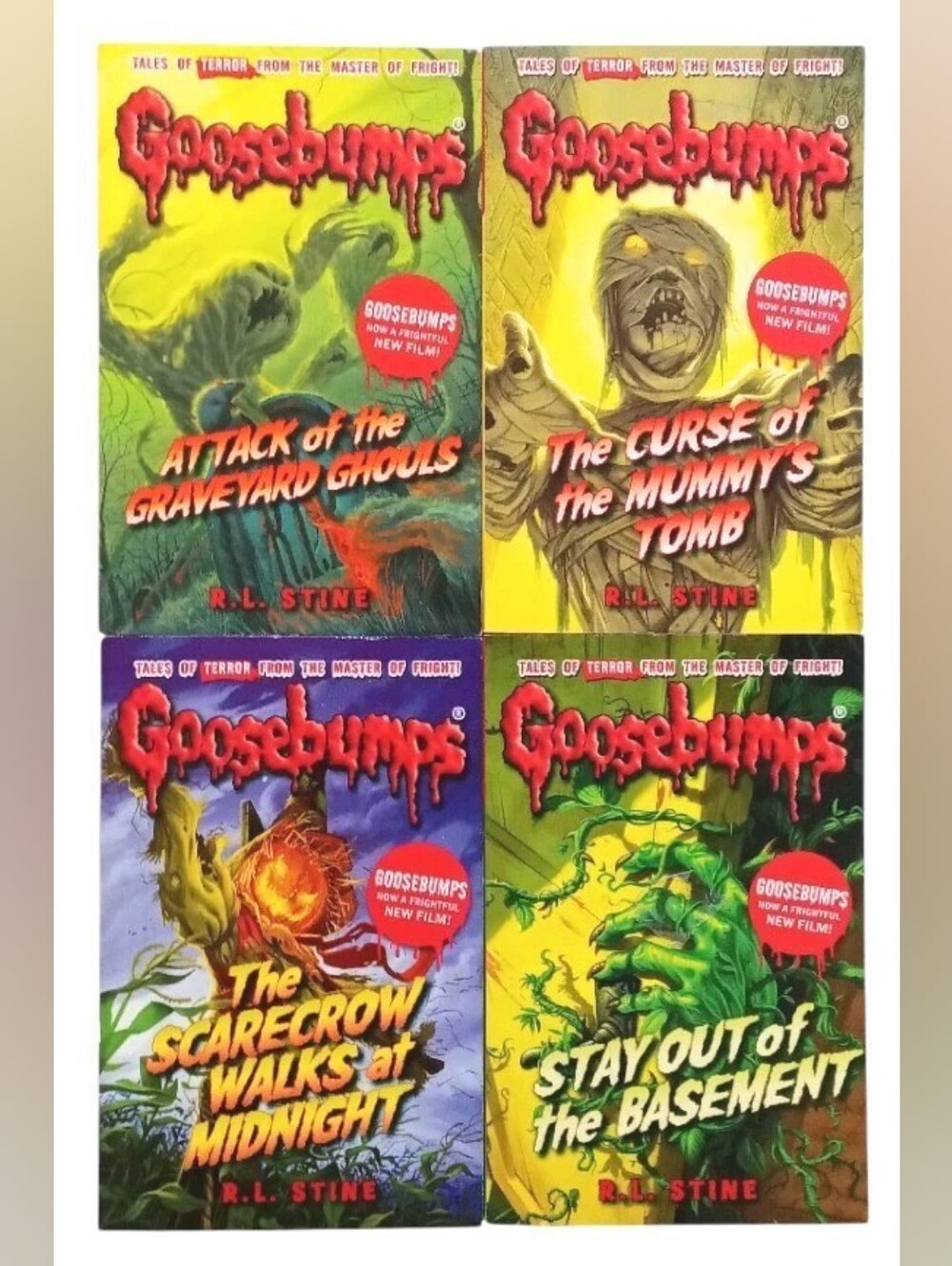 Lot of 4 Goosebumps Paperback Books by R. L. Stine Horror Scary Stories Mystery